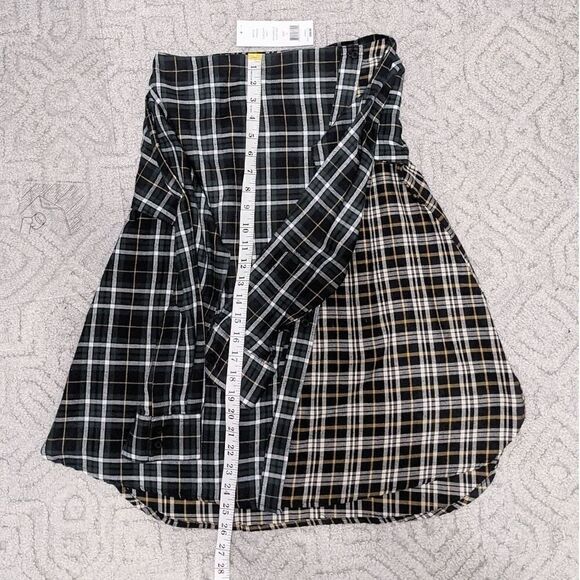New FRENCH CONNECTION  Este Plaid A-line Skirt green 4 @R - Picture 7 of 7